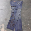 2000s Ecko Unltd Bulldog Embroidered Baggy Jeans | 36 x 31