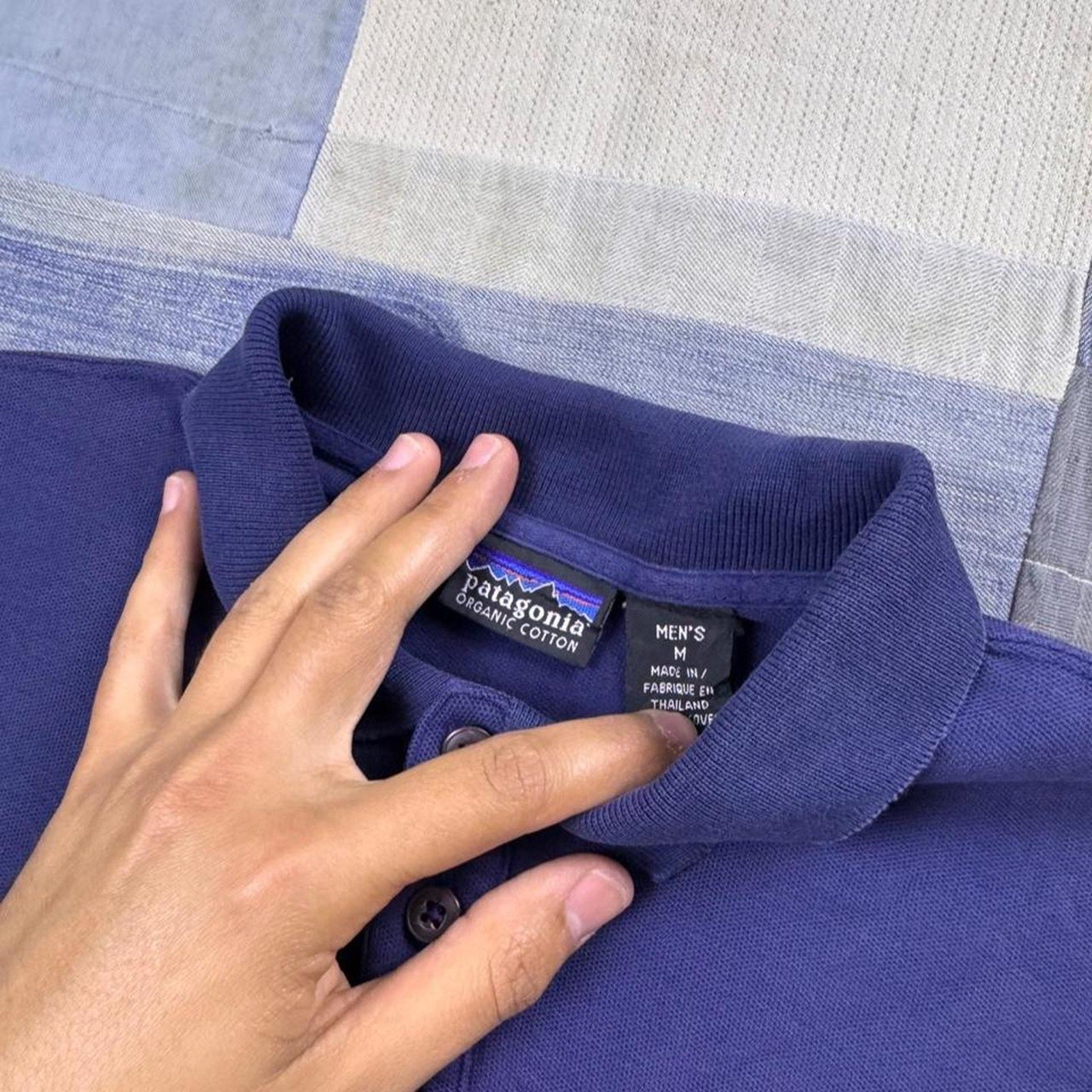 Patagonia Organic Cotton Polo Shirt Purple | Men’s M