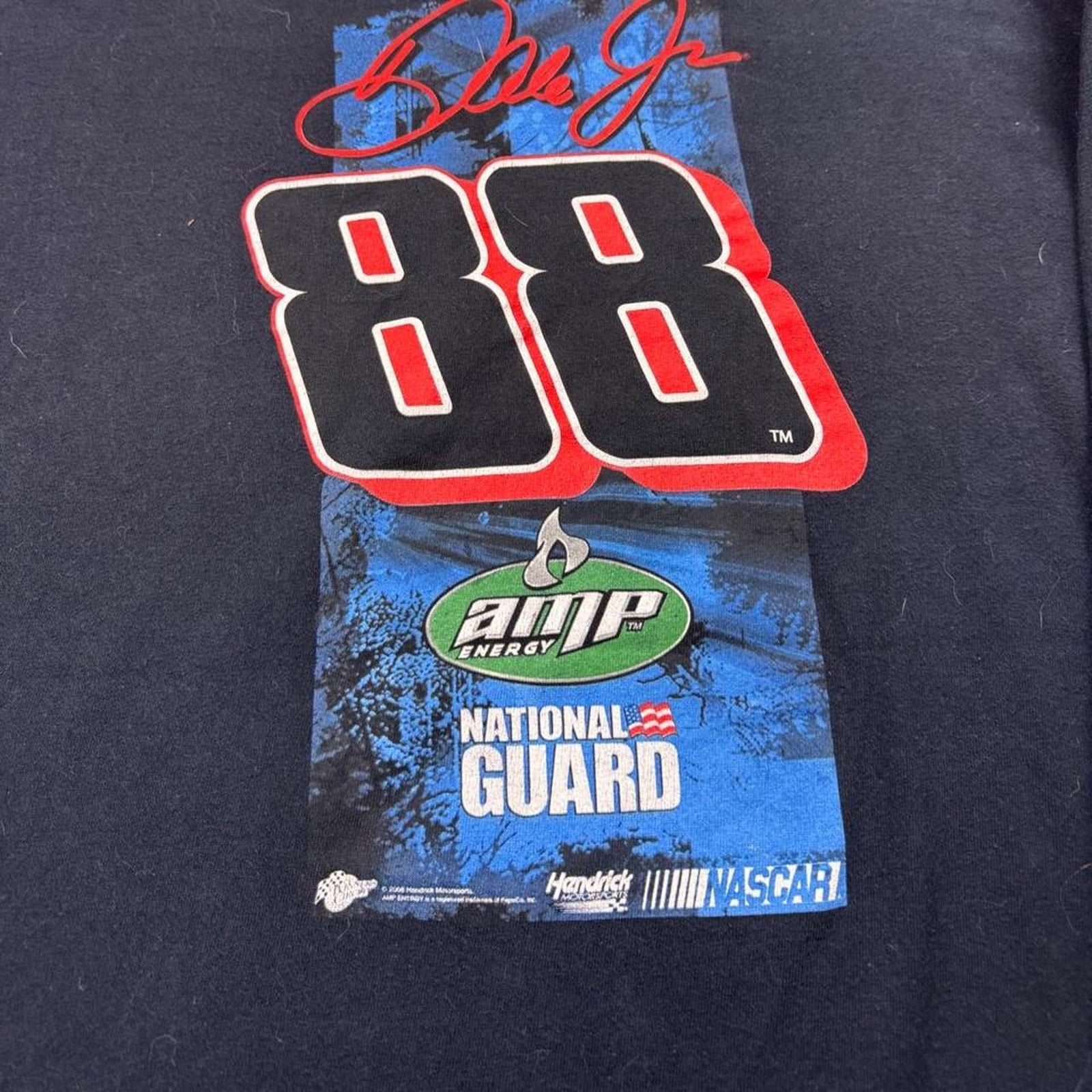 2000s Dale Earnhardt Jr. No. 88 Amp Energy National Guard NASCAR Long Sleeve Tee | Large