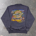 1980s Harley Davidson Quarter Zip Pullover Sweatshirt Los Angeles Fullerton Eagle | L