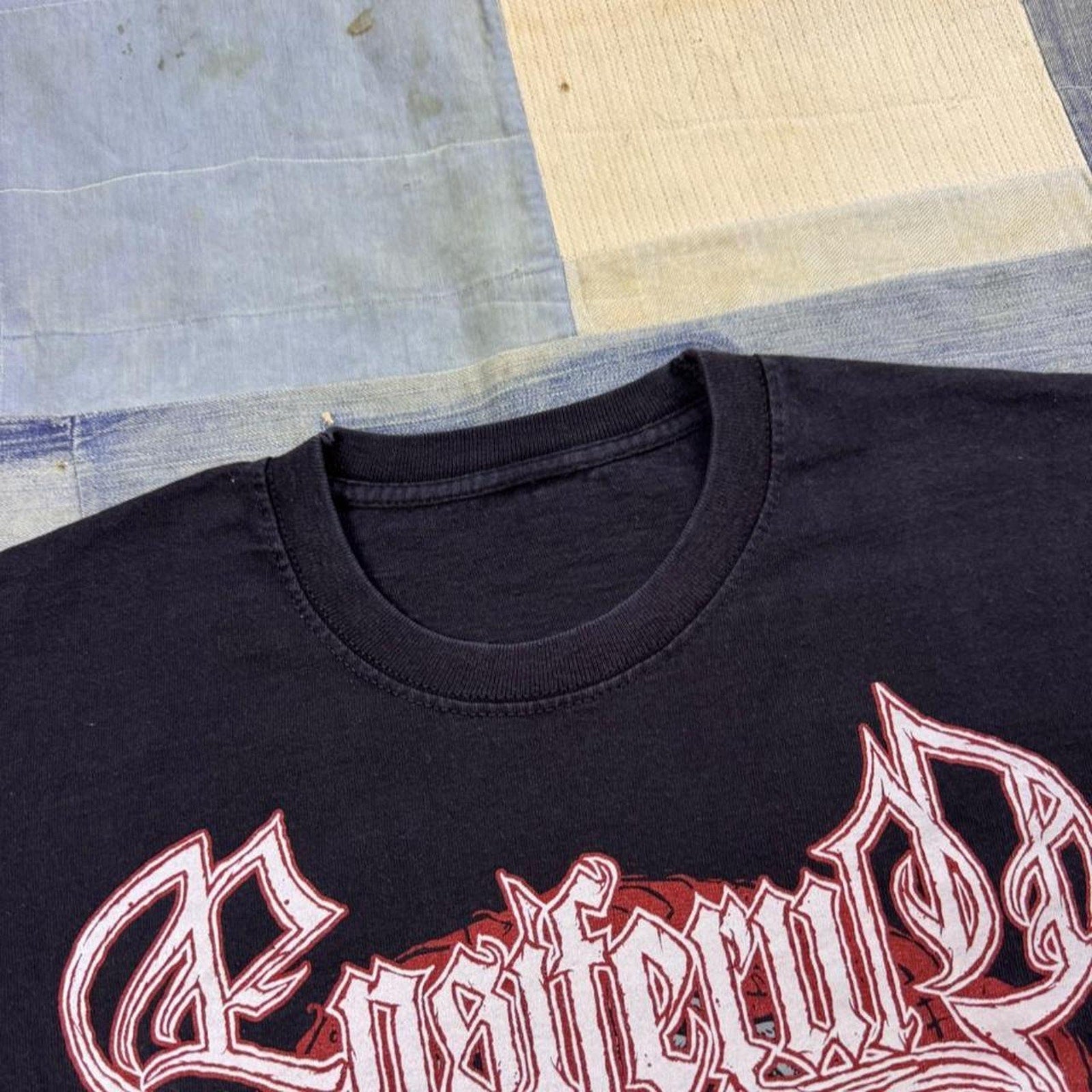 2000s Ensiferum Viking Metal Raven Longship Tee | Medium
