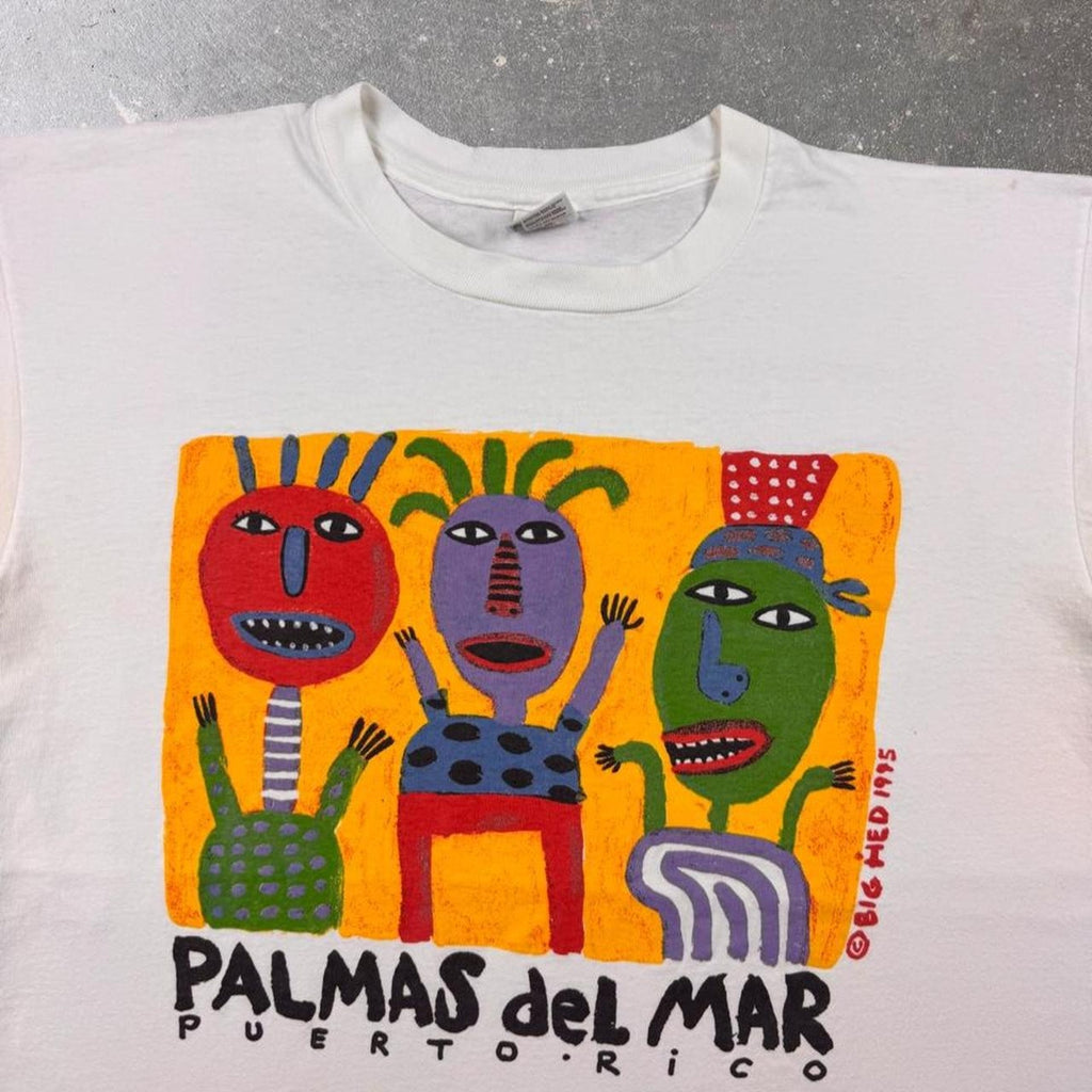 1995 Big Hed Palmas del Mar Puerto Rico Art Tee | XL