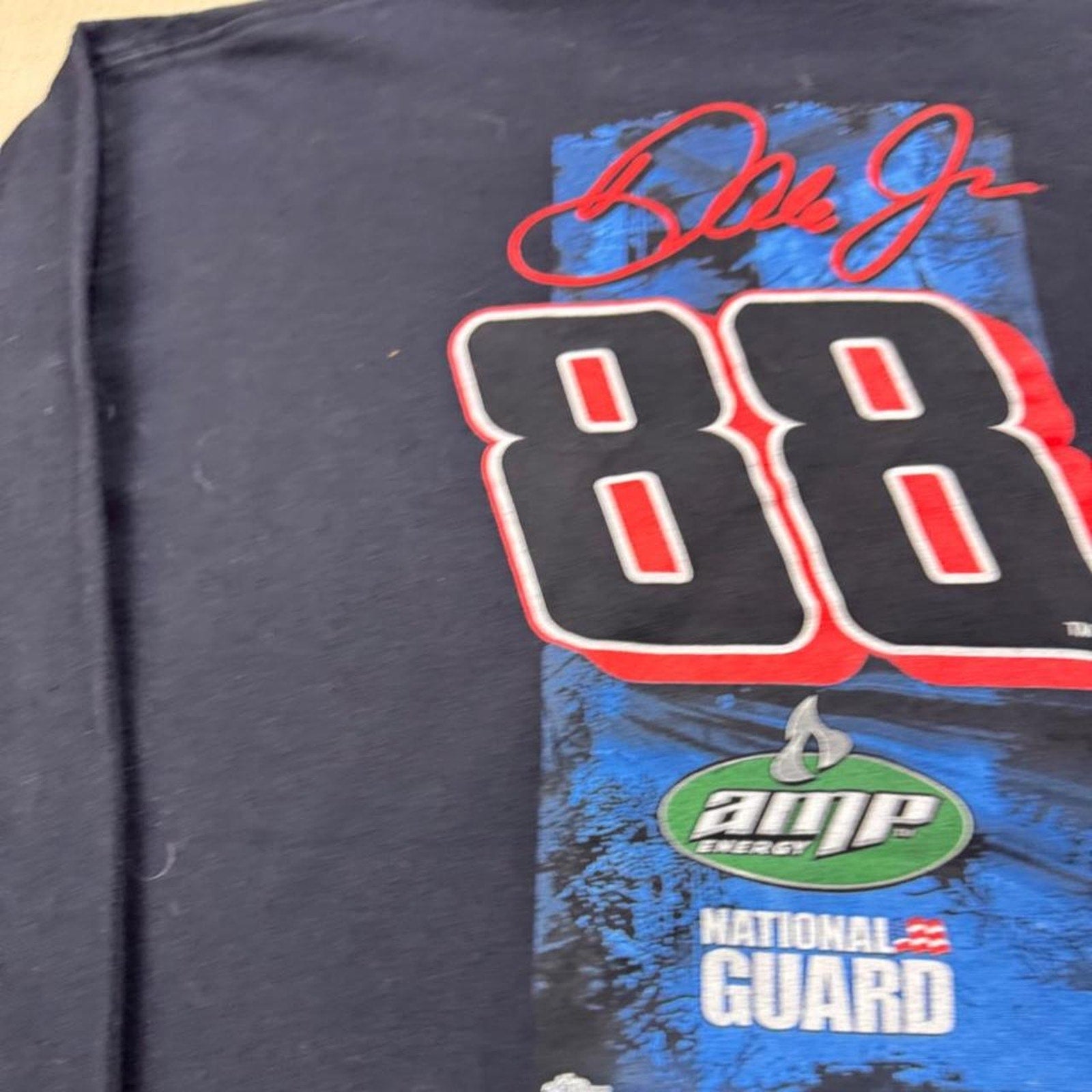 2000s Dale Earnhardt Jr. No. 88 Amp Energy National Guard NASCAR Long Sleeve Tee | Large