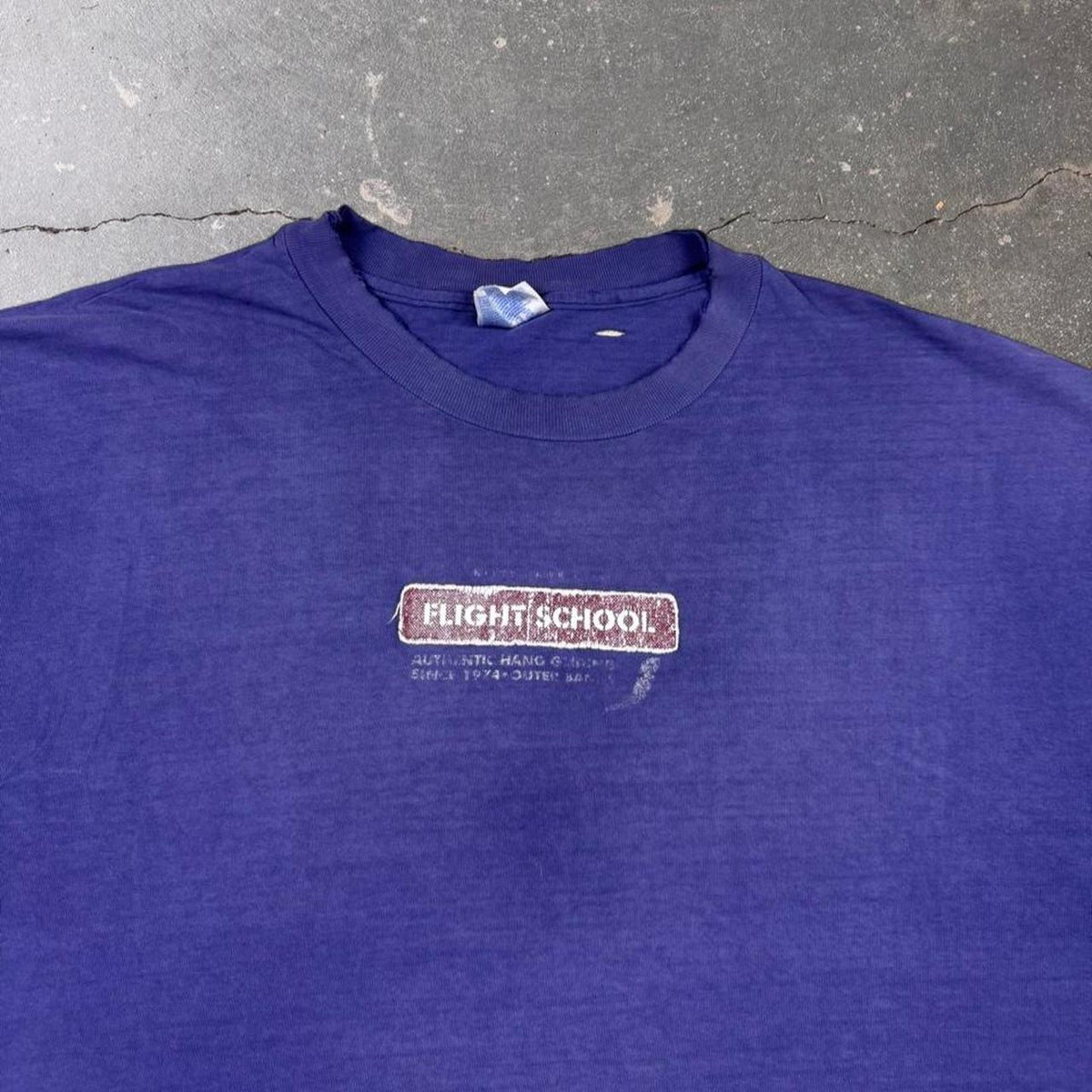 1990s Flight School Authentic Hang Gliding Graphic Tee | Extra Large