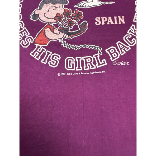 1970’s True Vintage Peanuts Snoopy and Lucy graphic tee Size Large