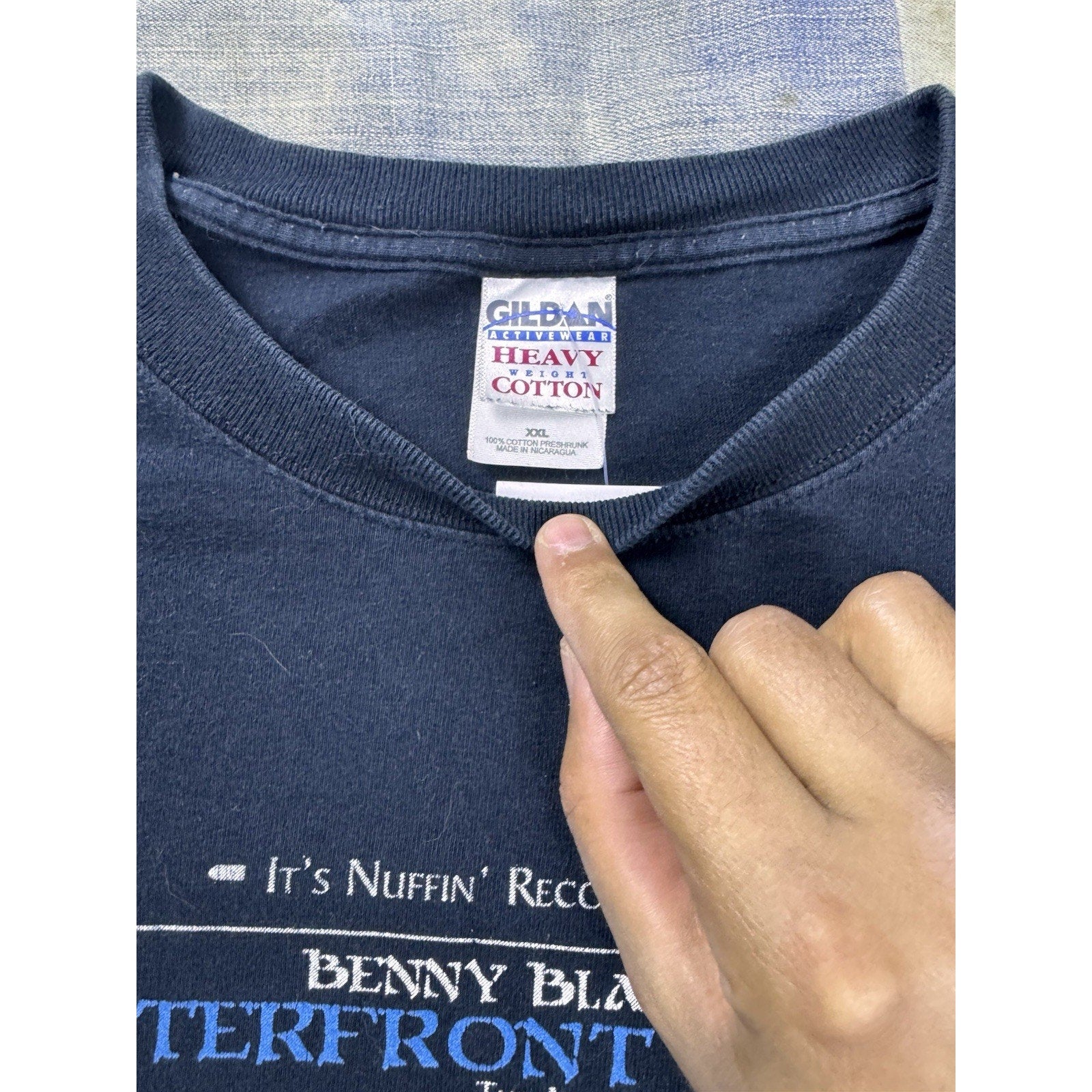 Benny Blanco Waterfront Rackets Album T Shirt XXL Gildan Rap Hip Hop Promo VTG