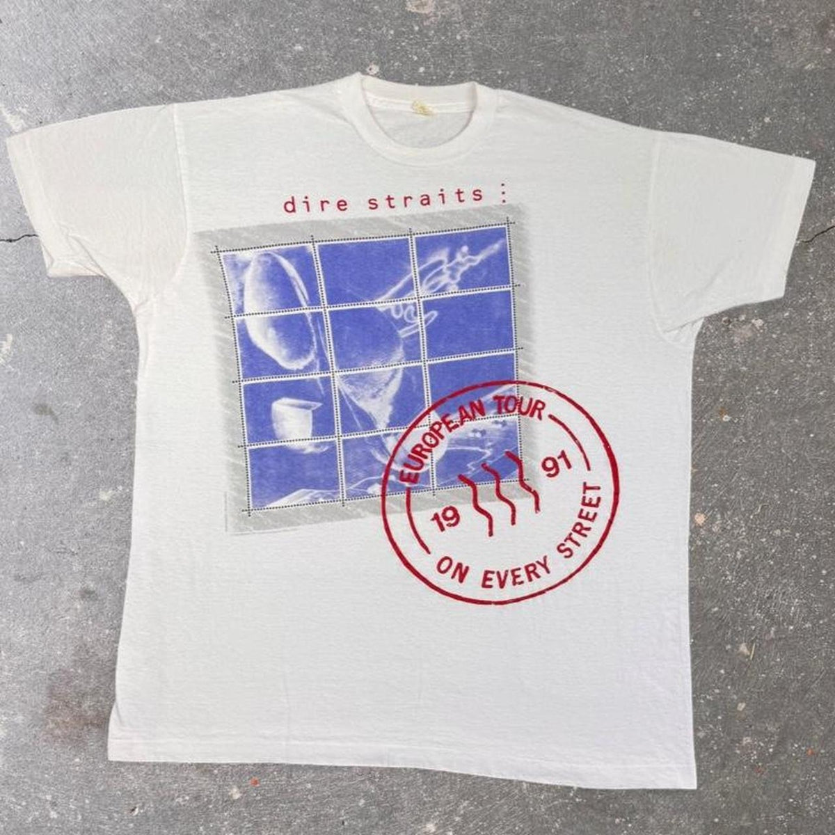 1991 Dire Straits On Every Street European Tour Tee | XL