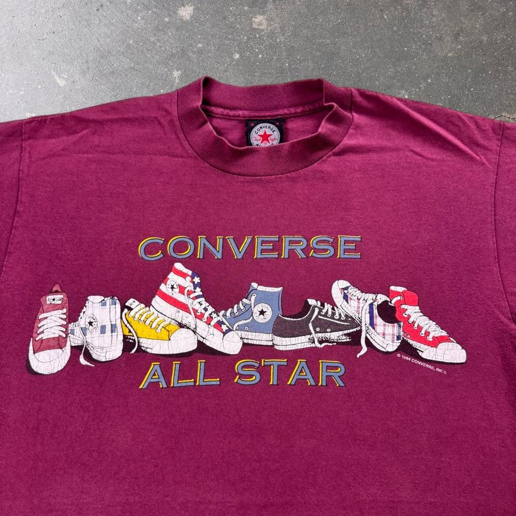 1994 Converse All Star Shoe Lineup Graphic Tee | Large