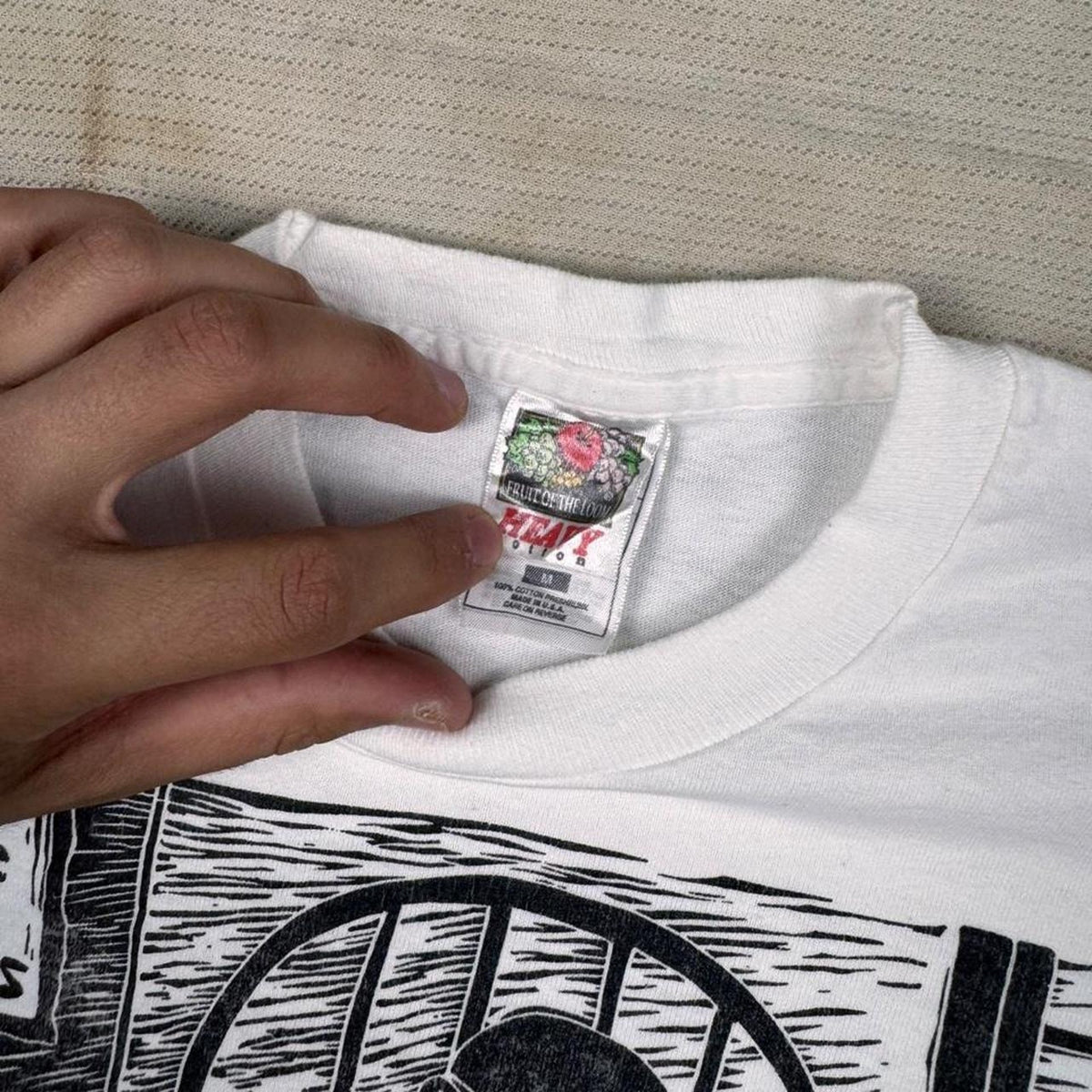 1990s House of Blues Bluesman Woodcut Tee | M