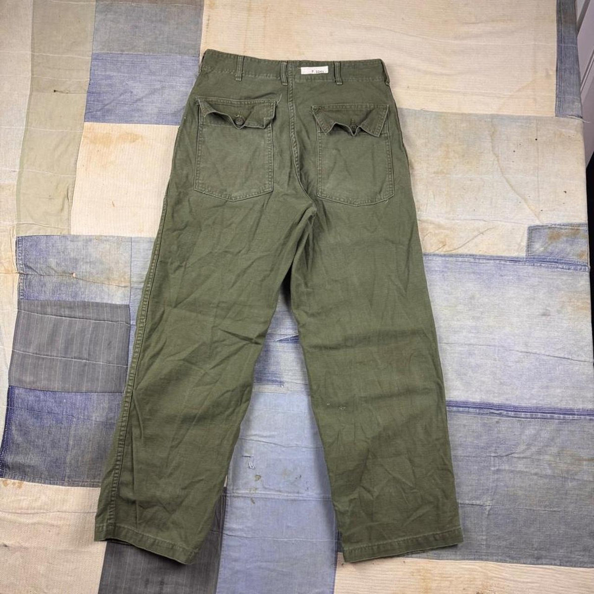 1966 US Army OG-107 Cotton Sateen Baker Pants | 29 x 28.5
