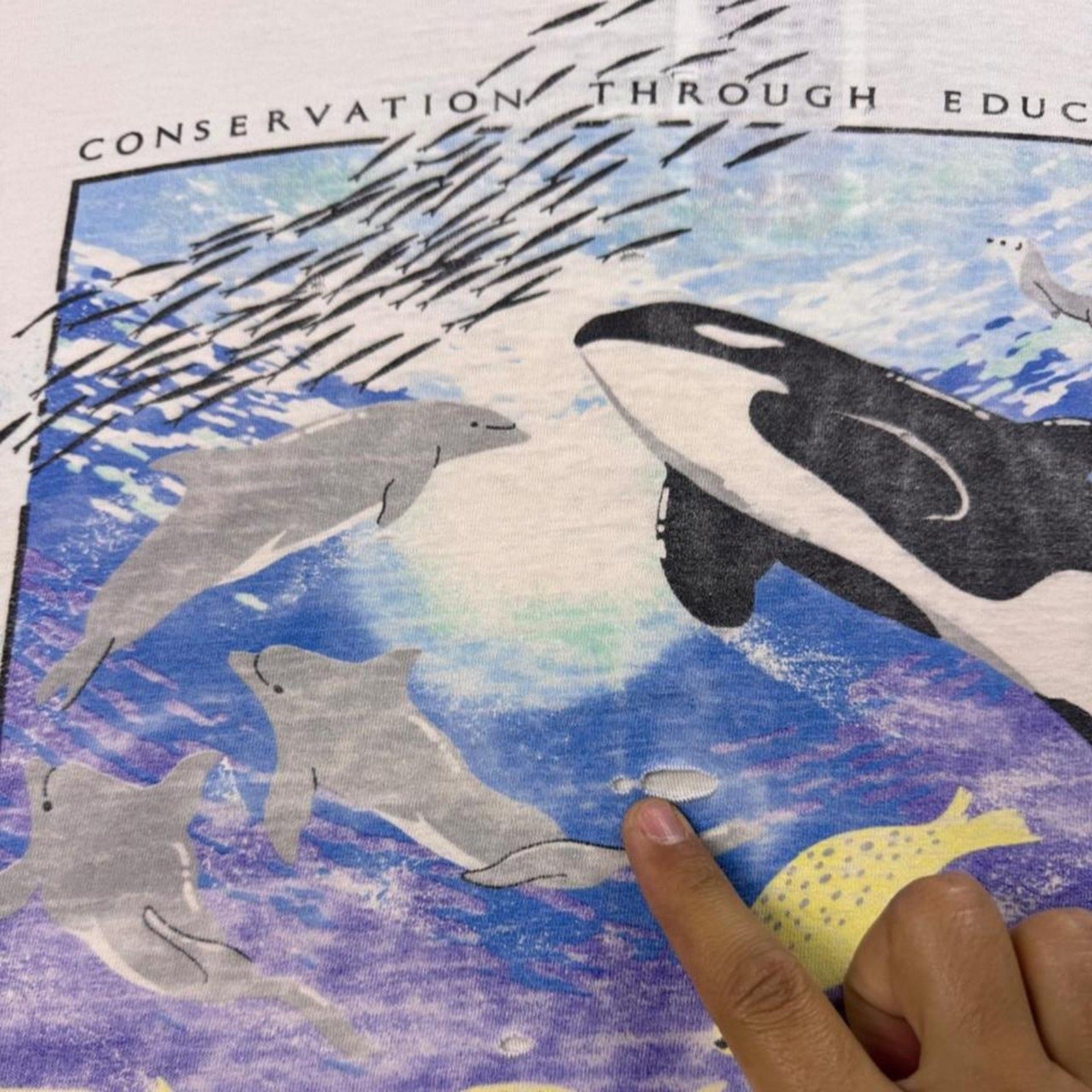 1990s SeaWorld Orca Conservation Graphic Tee | XL