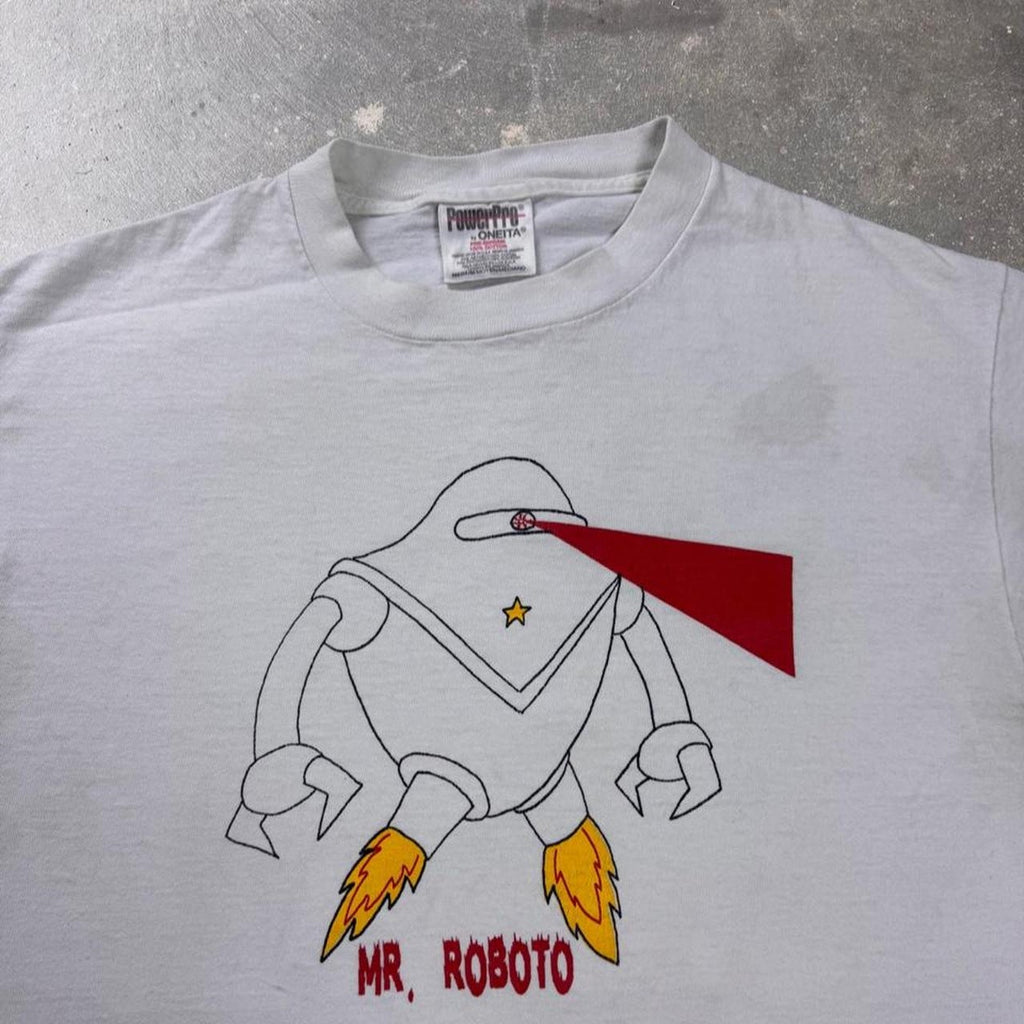 1990s Mr. Roboto Cartoon Robot Graphic Tee | Medium