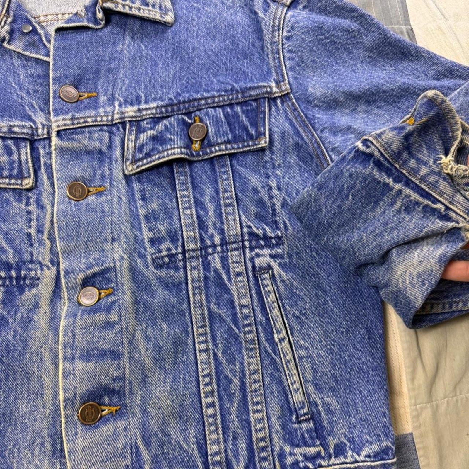 1990s Dickies Denim Trucker Jacket | Large