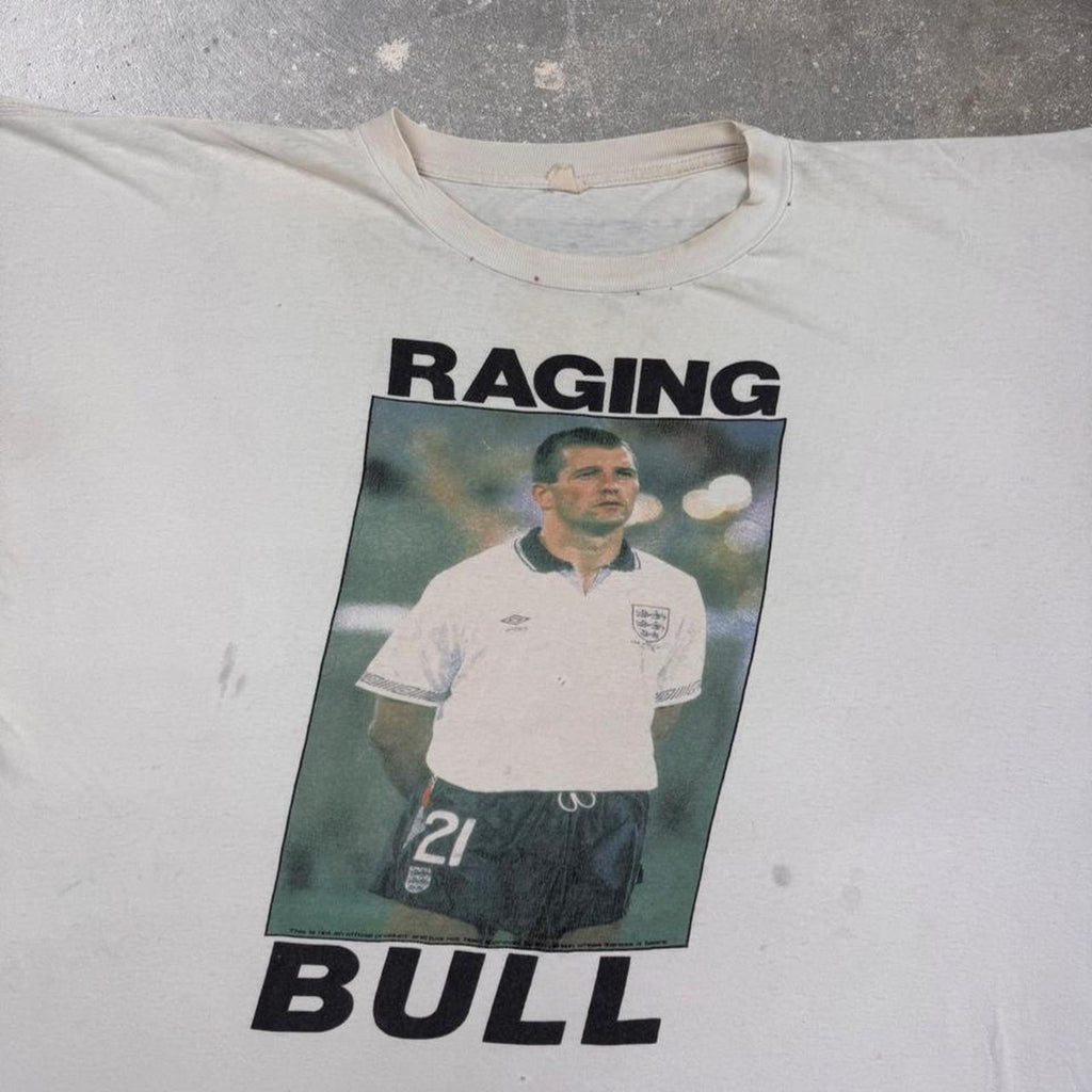 1990s Raging Bull England Footballer Novelty Tee | 2XL
