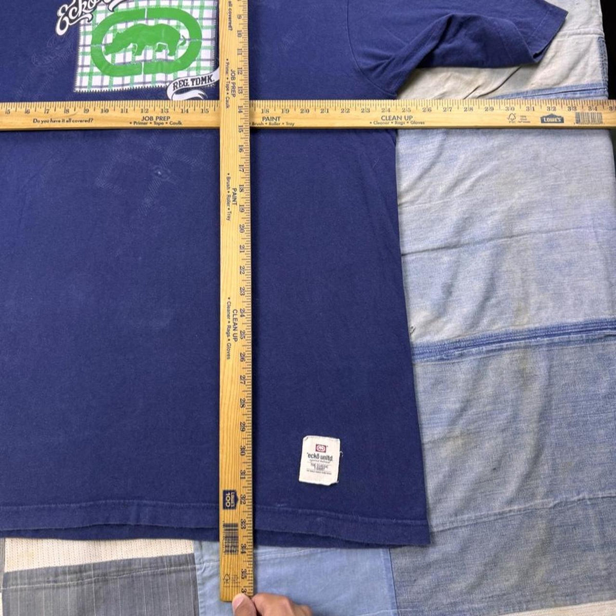 2000s Ecko Unltd Green Rhino Plaid Graphic Tee | XXL