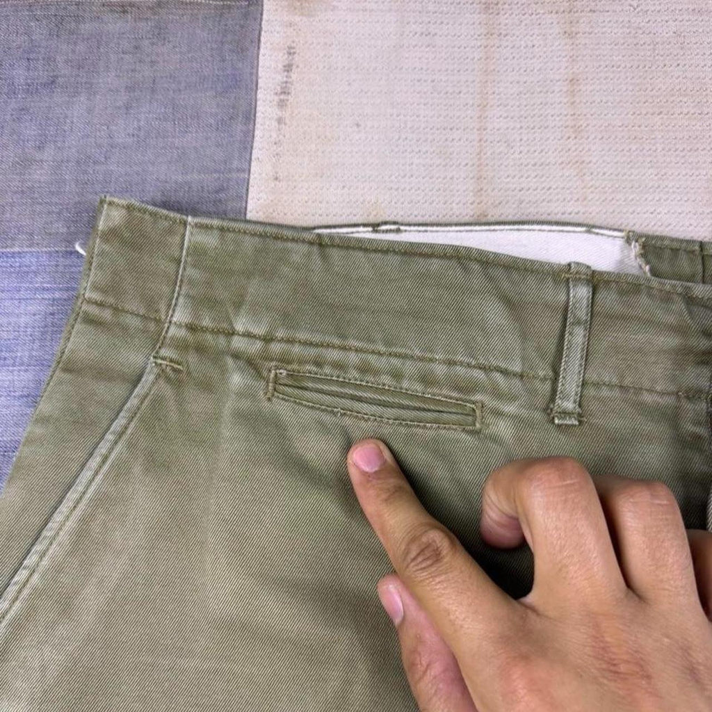 1960s Olive Green Workwear Chino Pants | 35 x 29