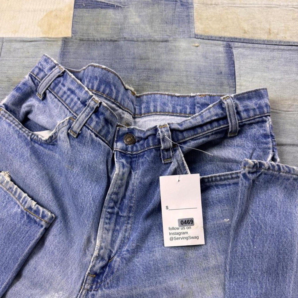 1970s Levi's Orange Tab Distressed Bootcut Jeans | 32x32