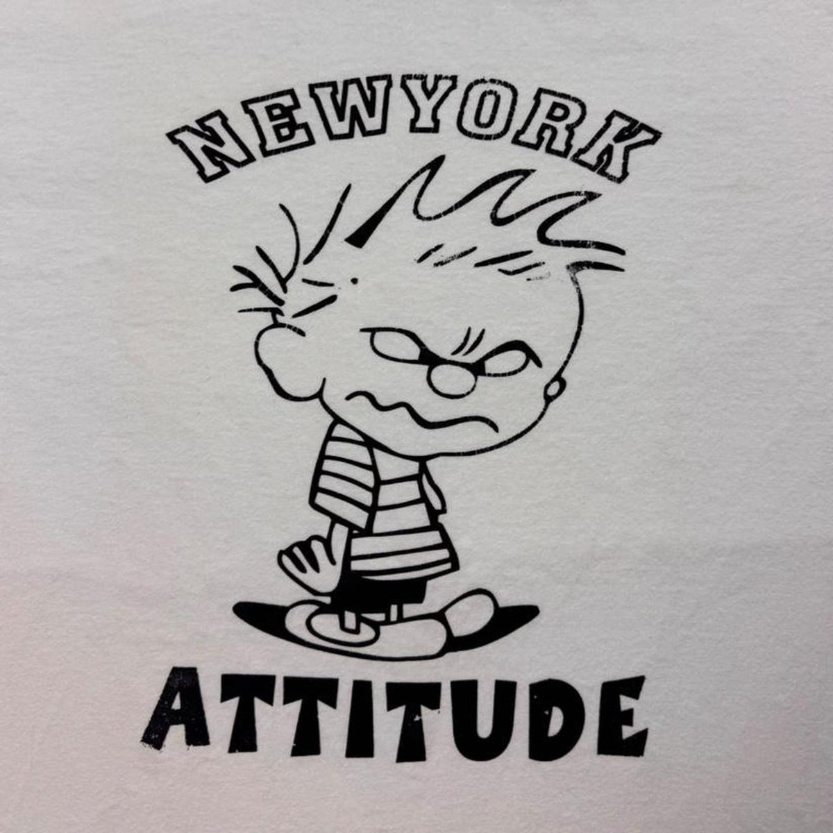 1990s Calvin New York Attitude Parody Graphic Tee | Small