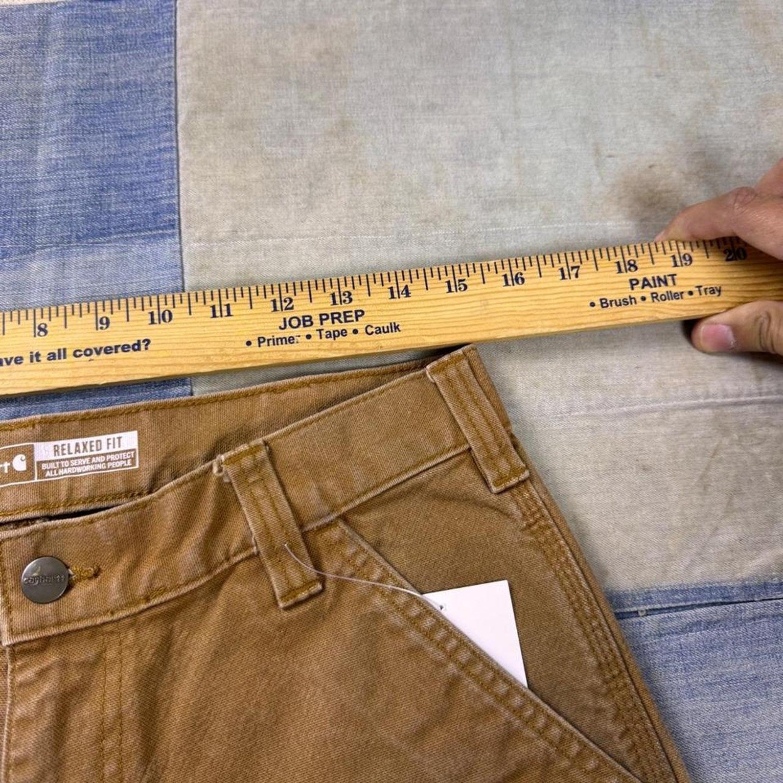 2000s Carhartt Brown Duck Double Knee Carpenter Pants Relaxed Fit | 32x34