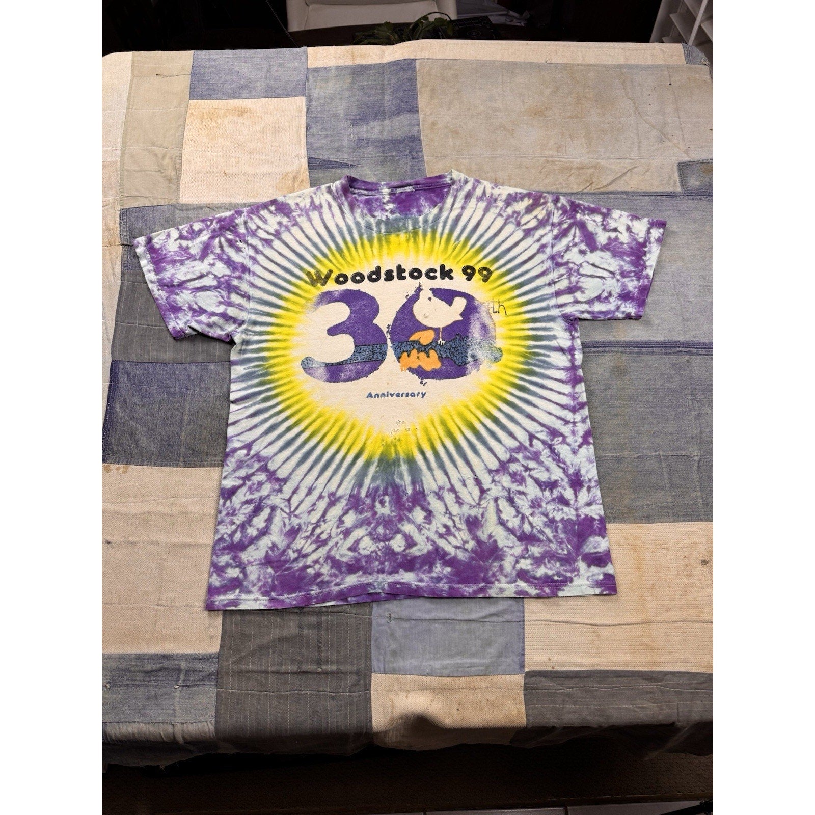 1999 Woodstock 30th Anniversary Tie Dye Tee | XL