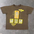2000s Kotetsu Jeeg Choose Your Weapon Anime Robot Graphic Tee Brown | Large