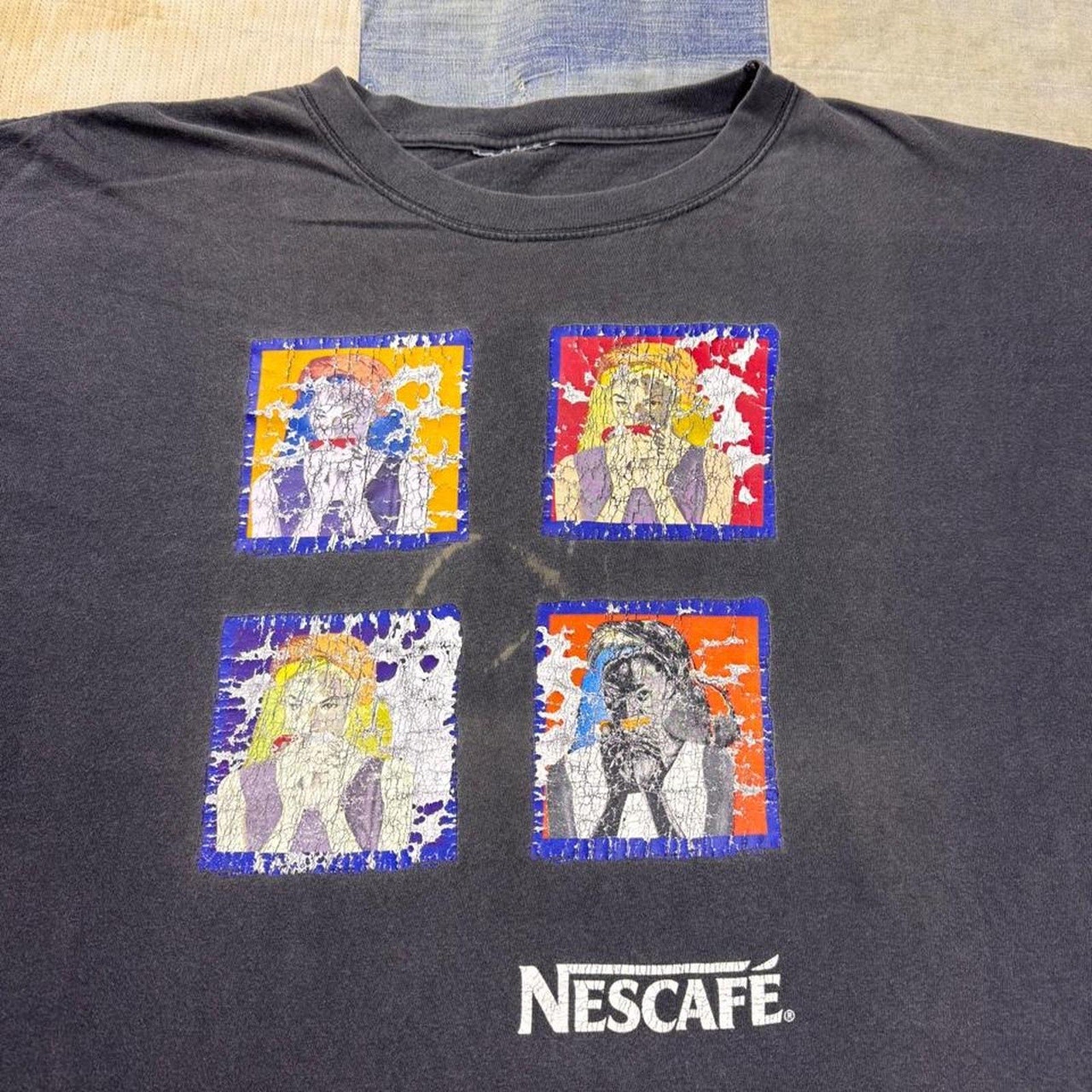 1990s Nescafé “Open Up” Double-Sided Promotional Tee | XL
