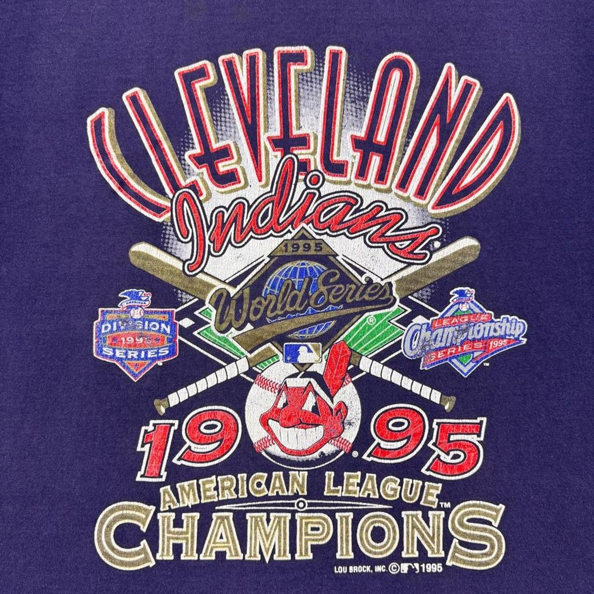 1995 Cleveland Indians American League Champions World Series Tee | Large
