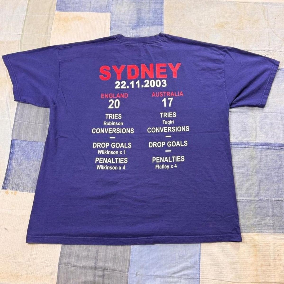 2003 England Rugby World Cup Champions Final Score Tee | XXL