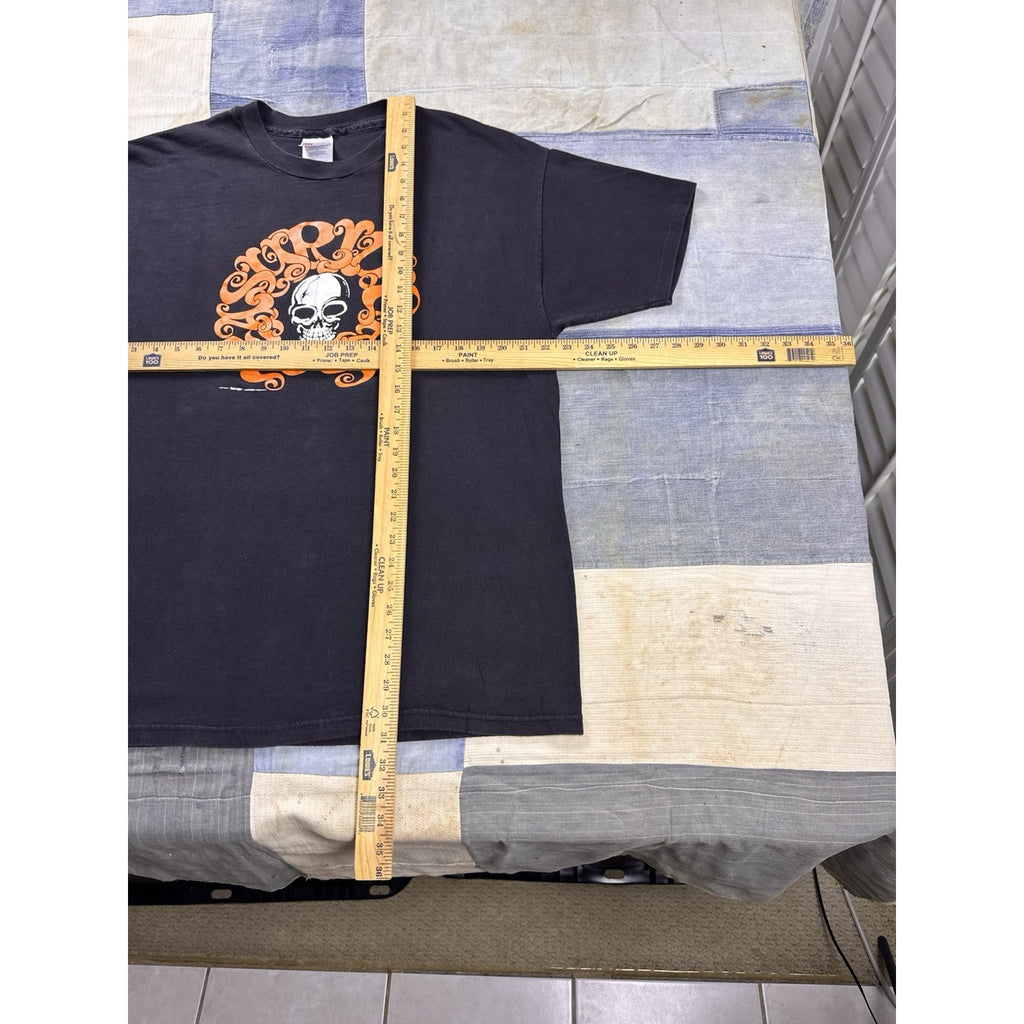 Vintage Easyriders Columbus Ohio Skull Graphic Biker T Shirt Black XL USA