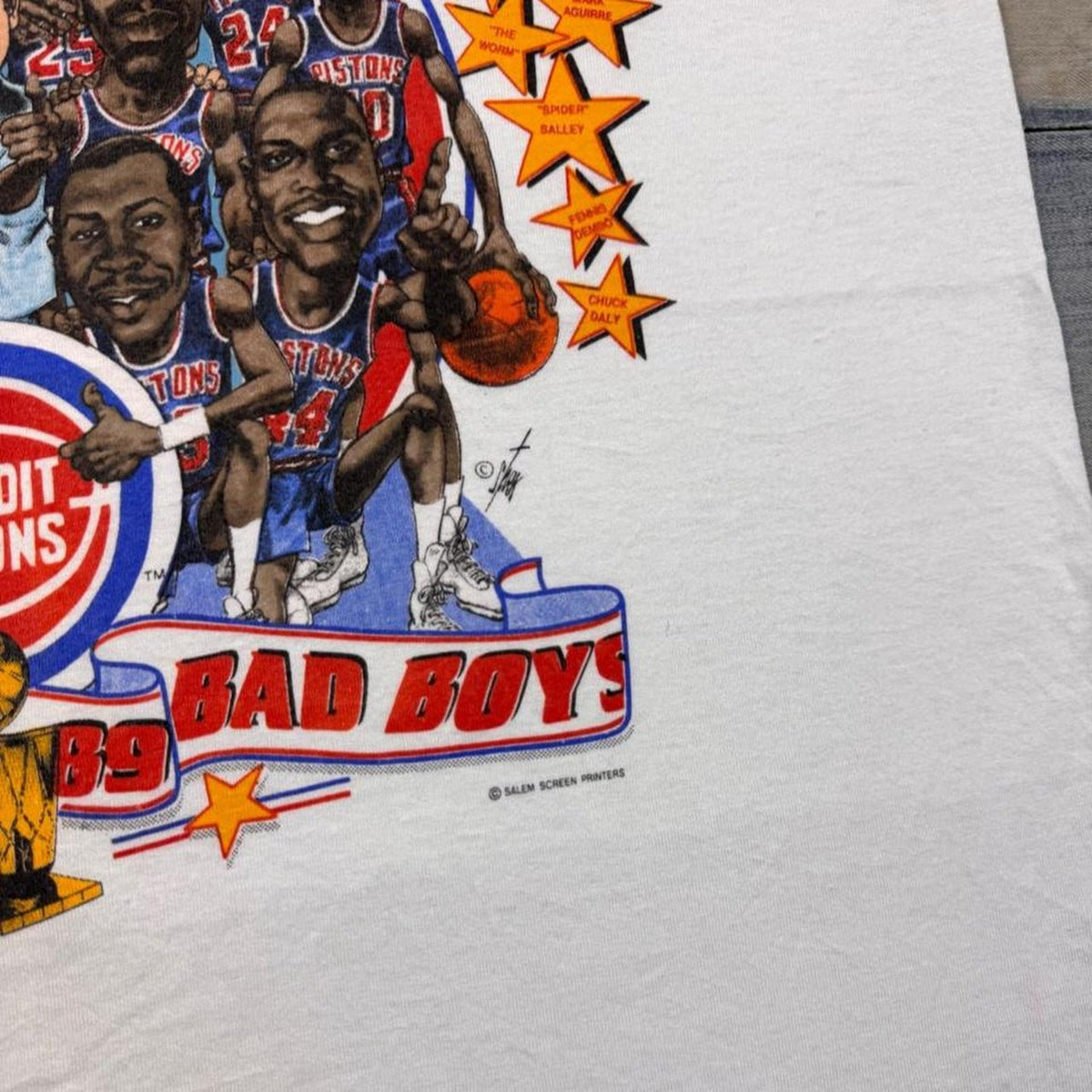 1989 Detroit Pistons Bad Boys World Champs Tee | XL