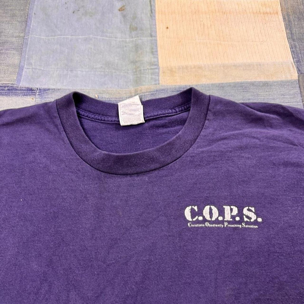 1990s C.O.P.S. Christians Obediently Preaching Salvation Tee | XL