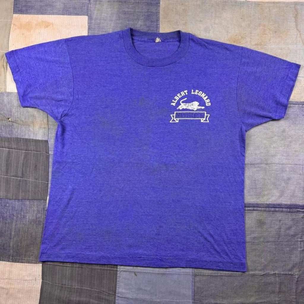 1980s Albert Leonard School Leopard Graphic Tee | Large