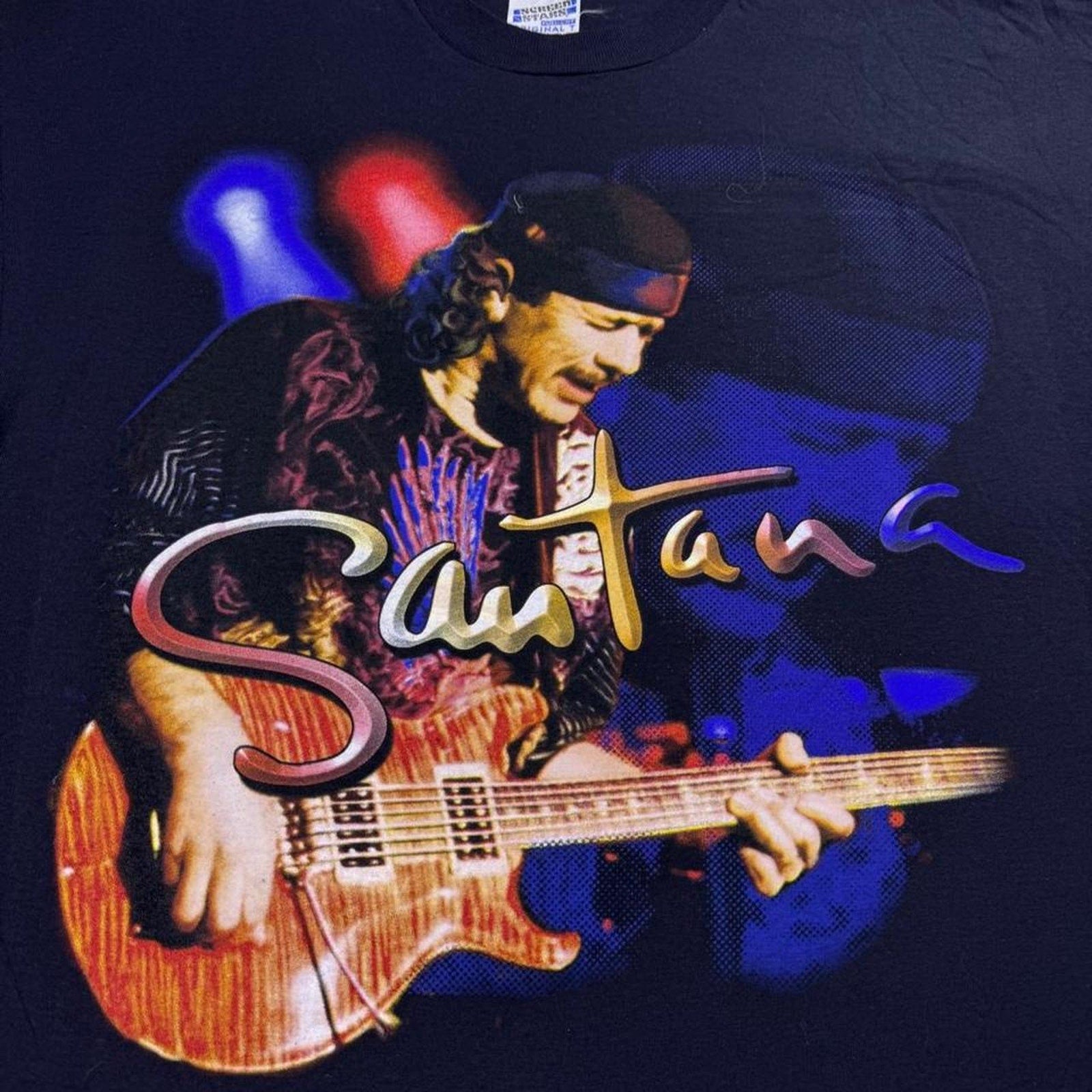 1990s Santana All Over Print Concert Band Tee | XL