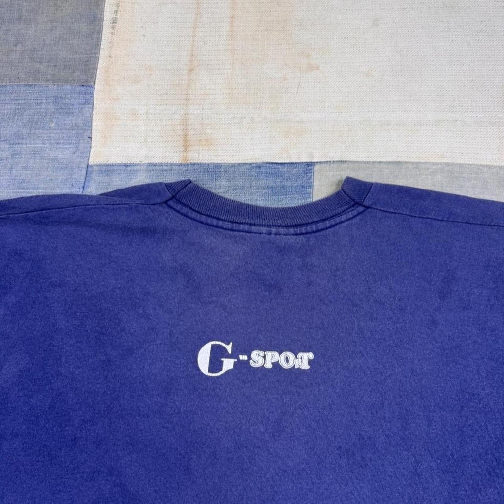1990s BMW G-Spot Logo Tee Blue Screen Stars Fruit of the Loom | Extra Large