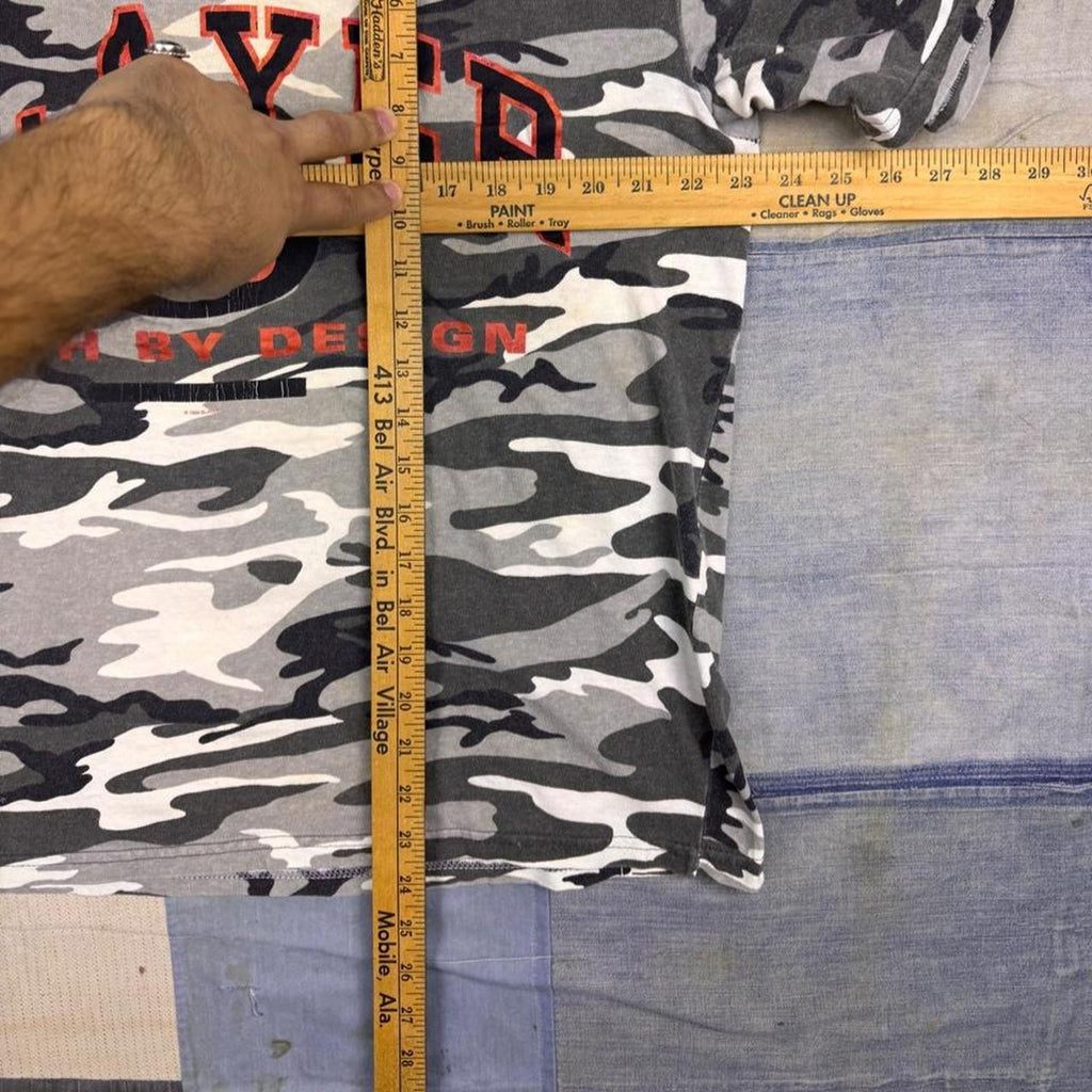 1999 Slayer 666 Death By Design Camo All Over Print Tee | Extra Large