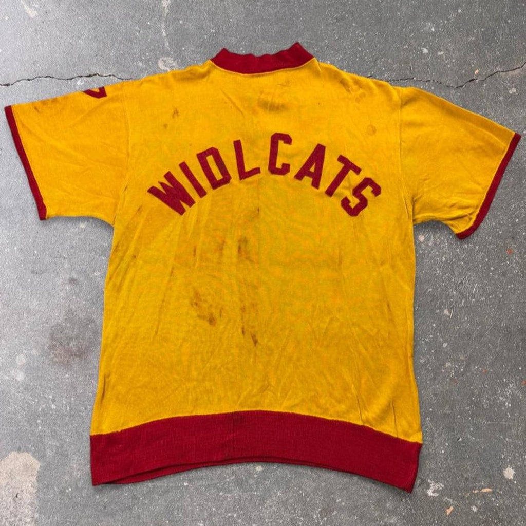 1950s Rawlings Wildcats Wool Baseball Jersey | Size 40