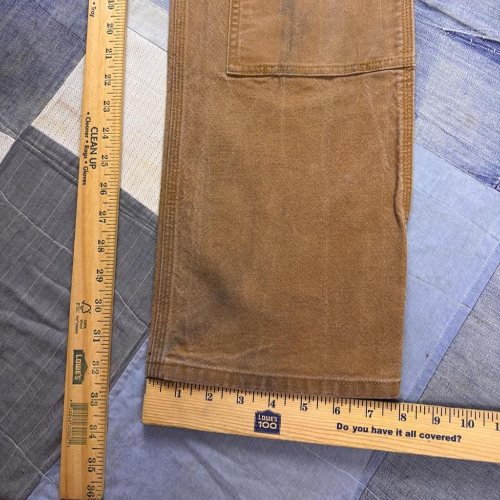 2000s Carhartt Brown Duck Double Knee Carpenter Pants Relaxed Fit | 32x34