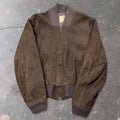 1950s Penney's Outerwear Leather Bomber Jacket | Small