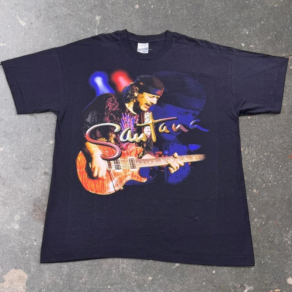 1990s Santana All Over Print Concert Band Tee | XL