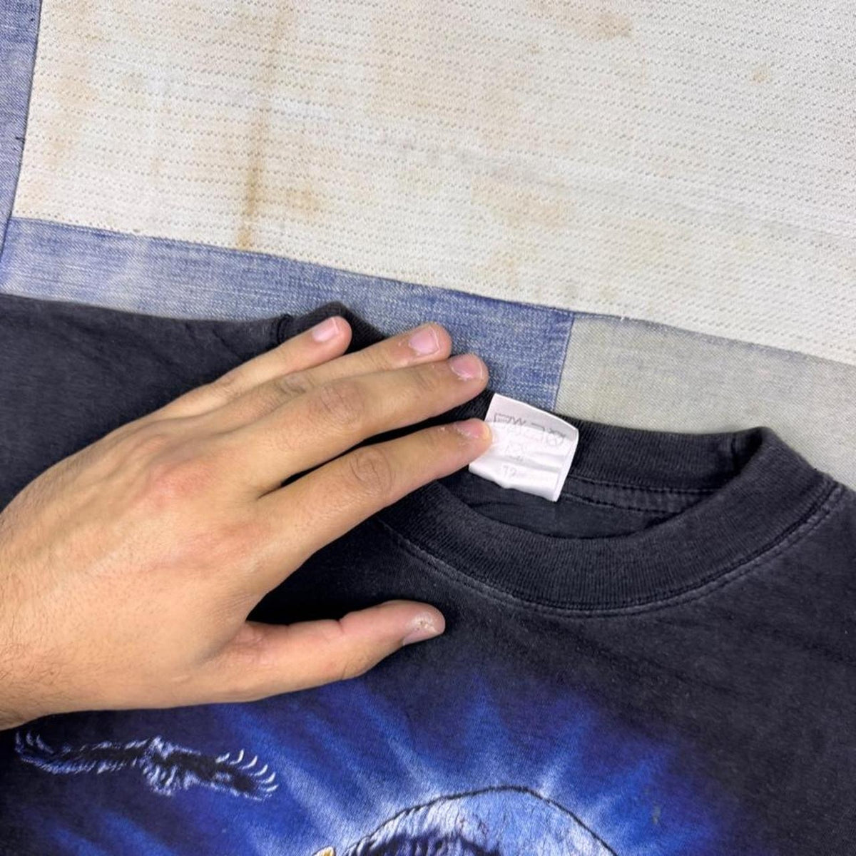 1990s Johnny Hallyday Biker Buffalo Tee | M