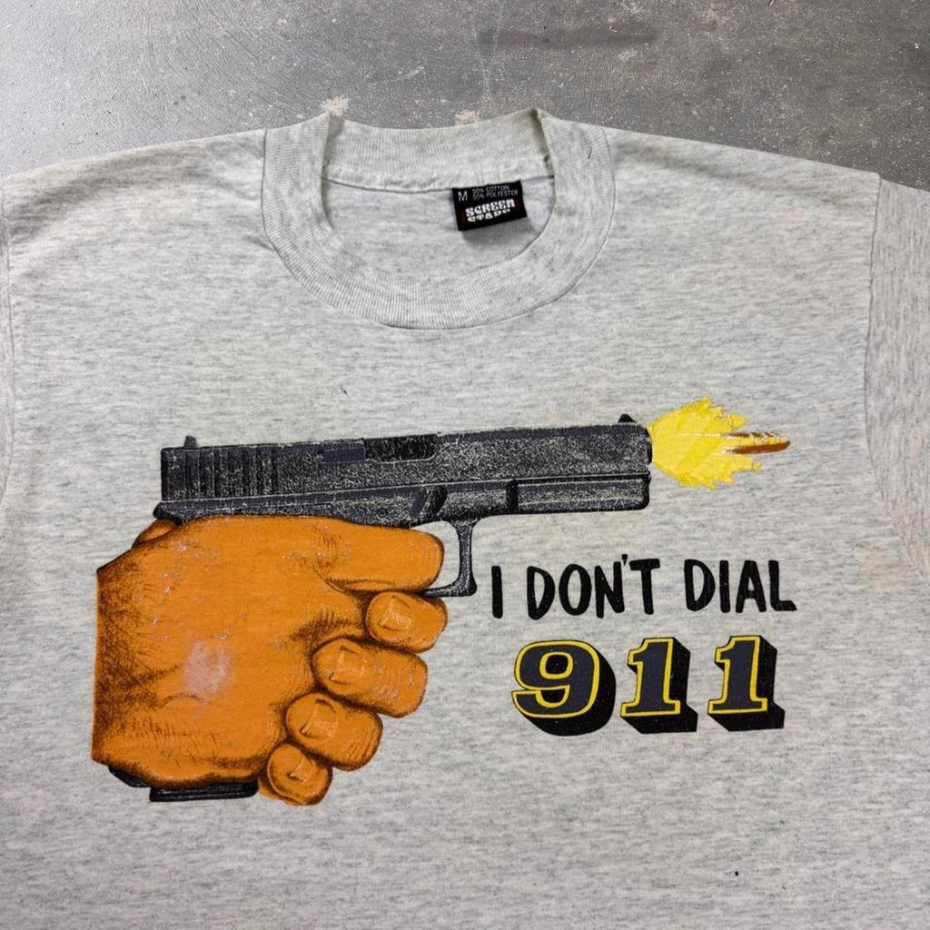 1990s “I Don’t Dial 911” novelty graphic tee | medium