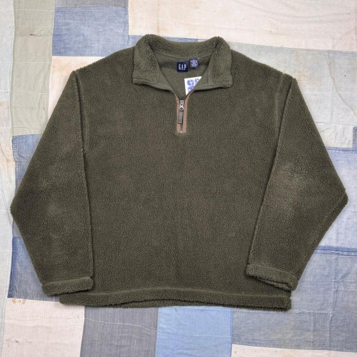 1990s GAP Quarter Zip Sherpa Fleece | XL