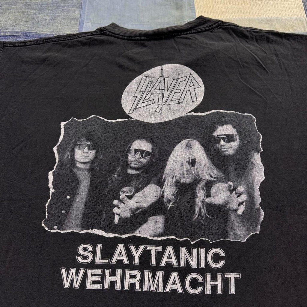 1990s Slayer Slaytanic Wehrmacht Skull Band Tee | XL