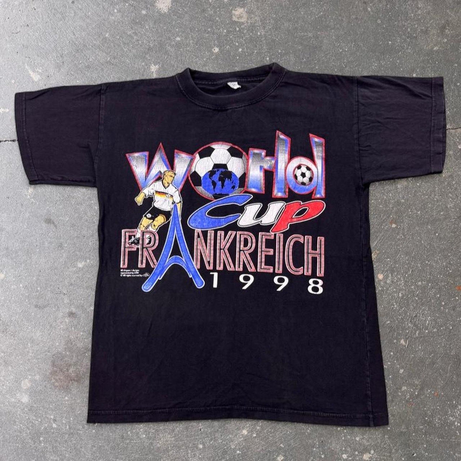 1998 World Cup Frankreich Soccer Tee | Youth Large