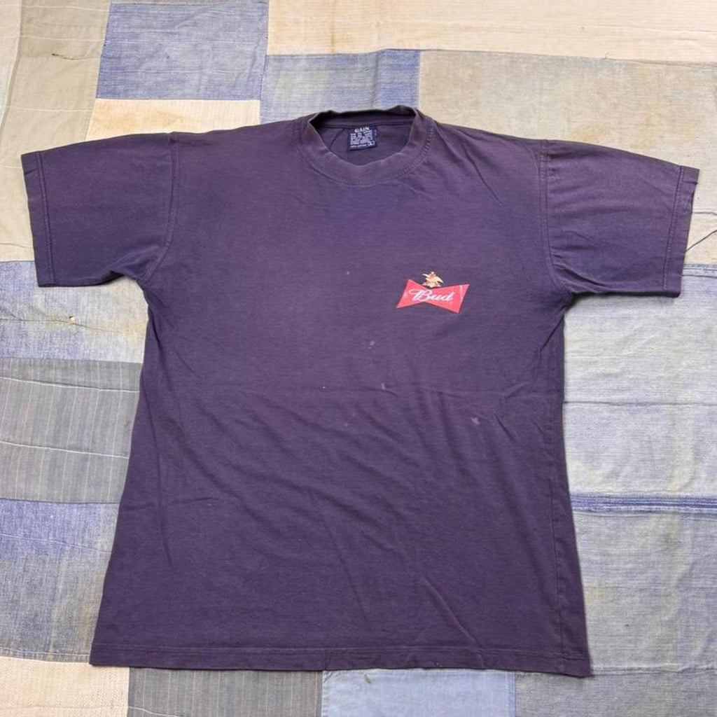 1990s Budweiser Bud Logo Double-Sided Graphic Tee | Large