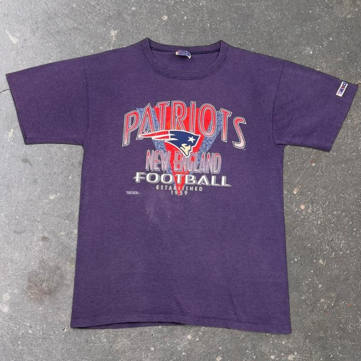 1990s New England Patriots Trench Tee | L