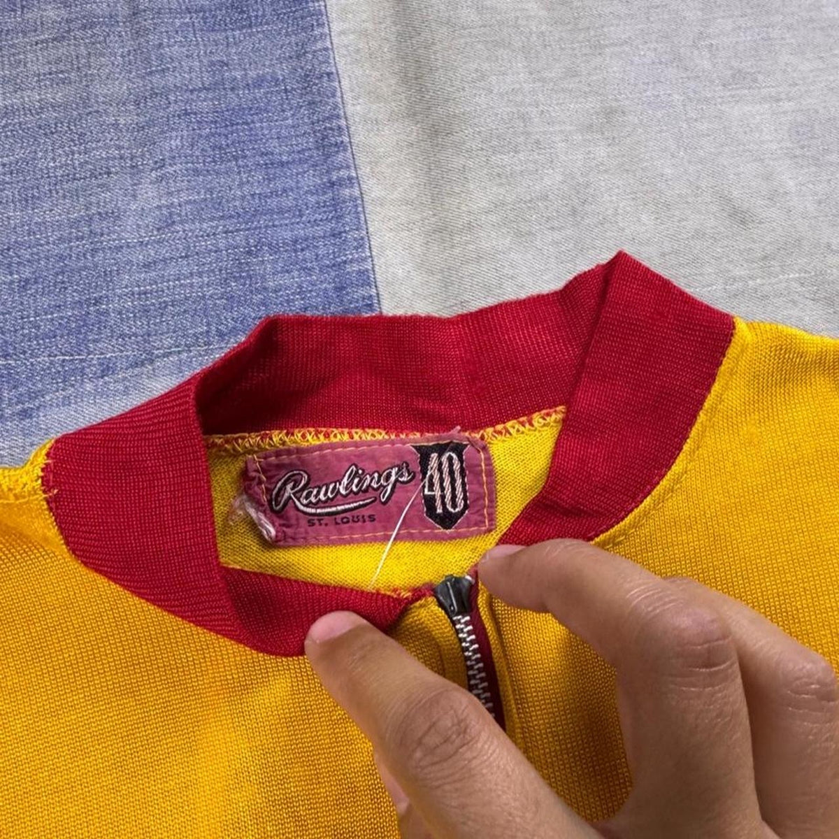 1950s Rawlings Wildcats Wool Baseball Jersey | Size 40