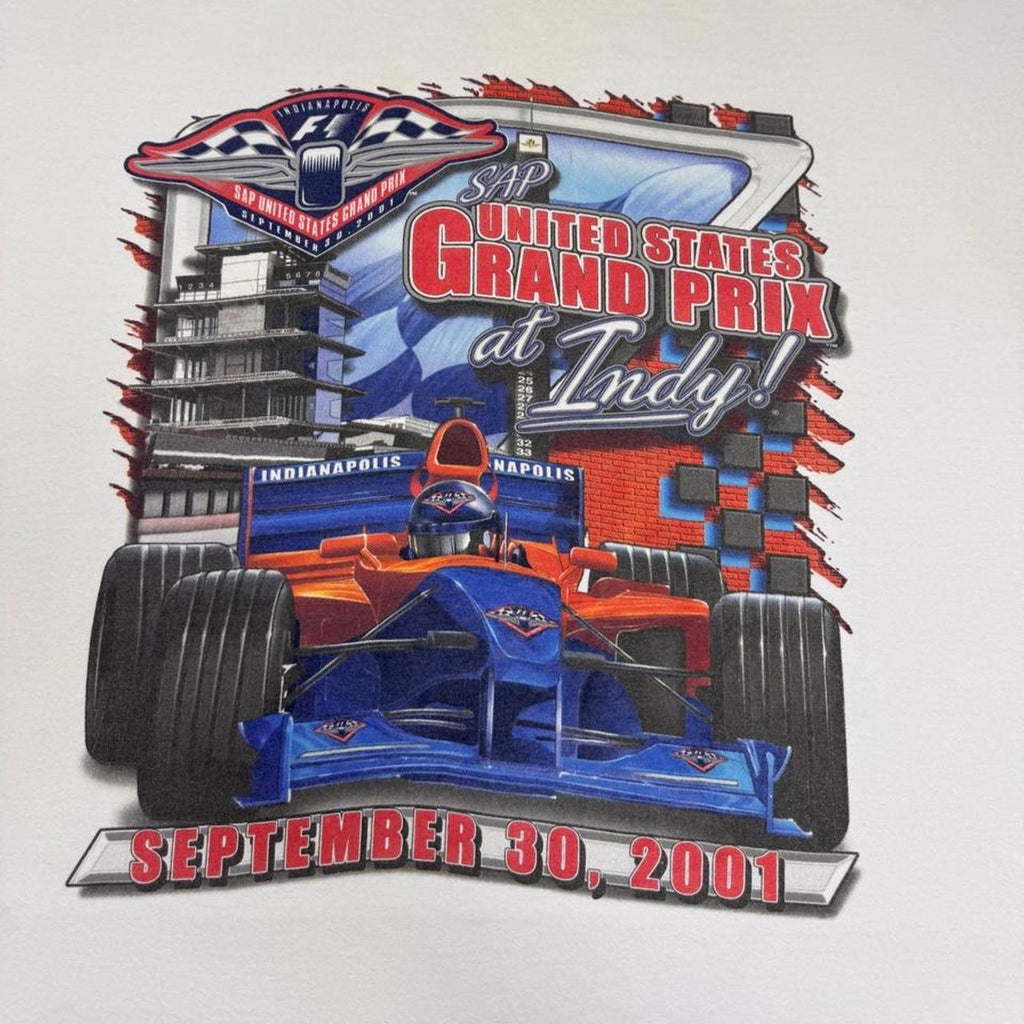 2001 SAP United States Grand Prix at Indy Formula 1 Double-Sided Tee | Extra Large