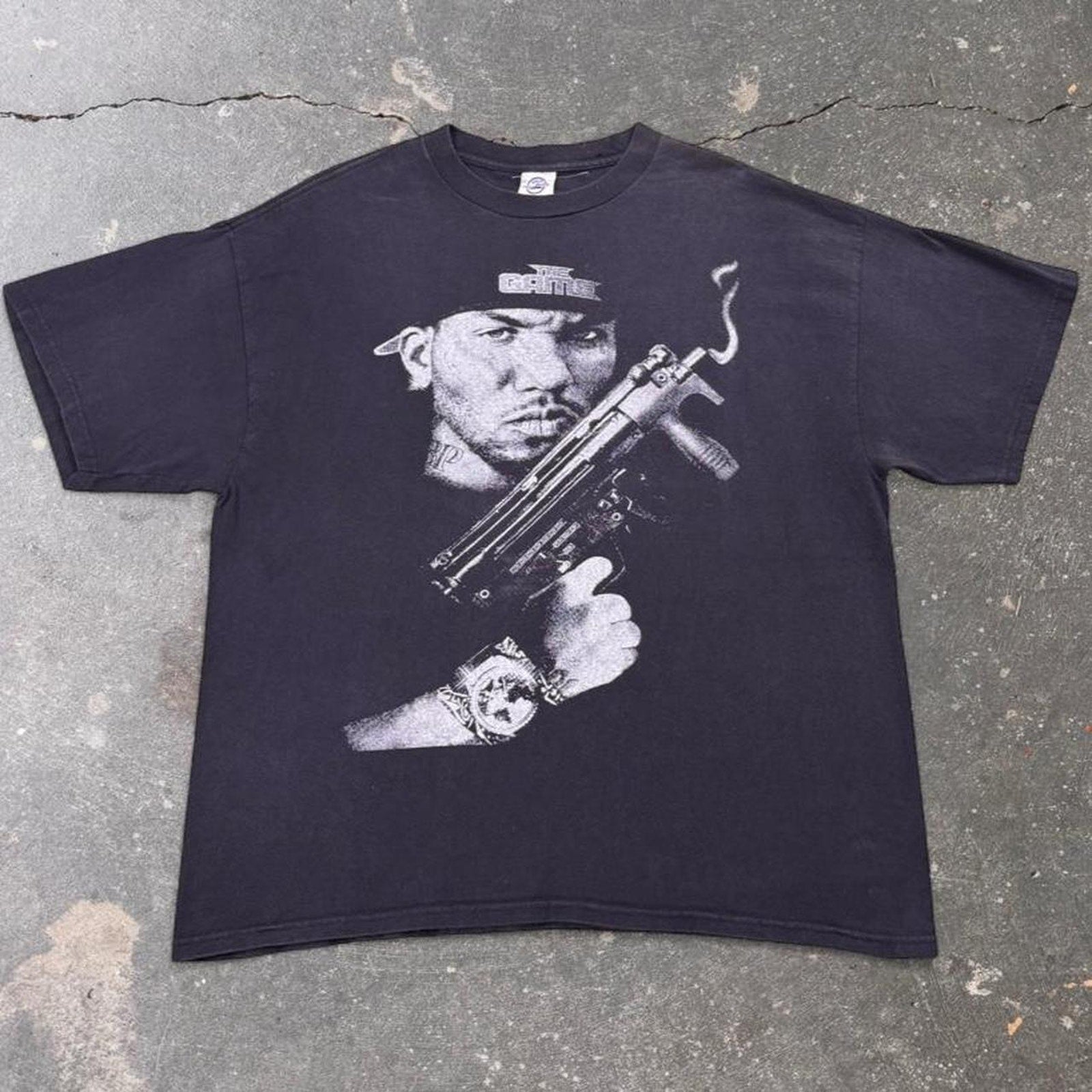2000s The Game Portrait Graphic Rap Tee | XL