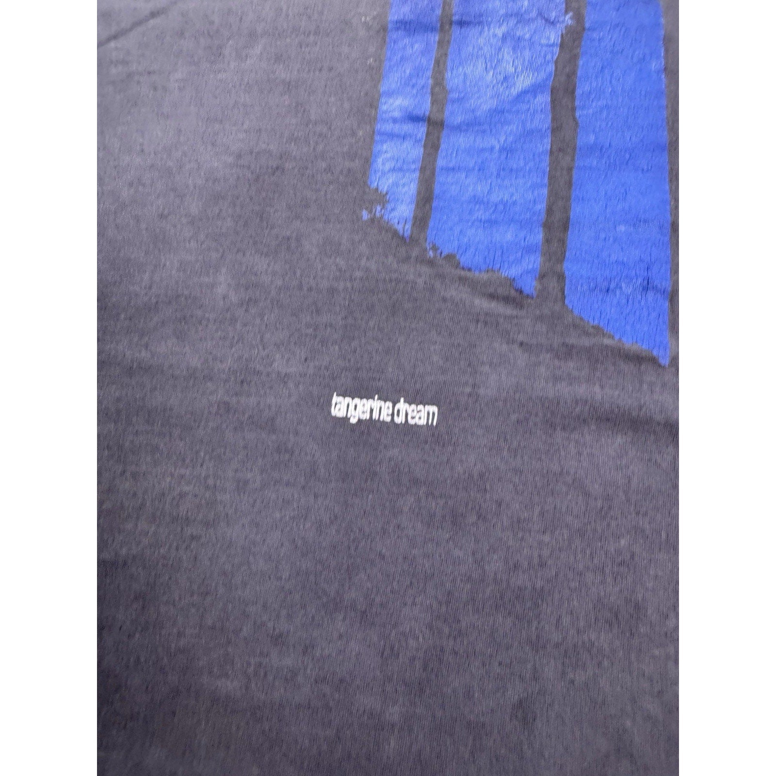 Vintage Tangerine Dream Blue Forest Graphic Band T-Shirt Adult Black Tee Sz L